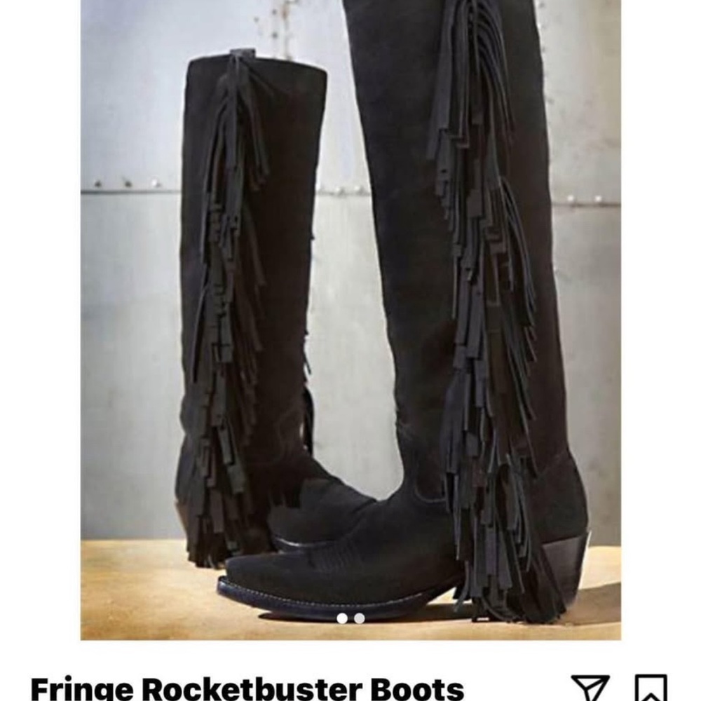 Fringe Black Boots